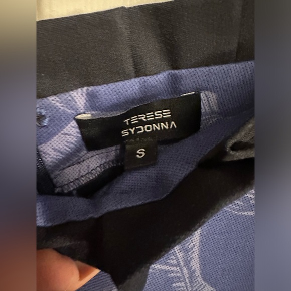 BAYOU PALMS PRINT DENIM PAPERBAG WAIST PANT TYRESE SYDONNA OBO - Picture 5 of 6